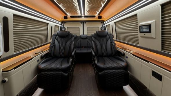 8 passenger sprinter van inside fontana