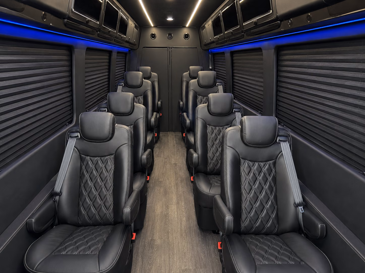 fontana 18 passenger sprinter van inside