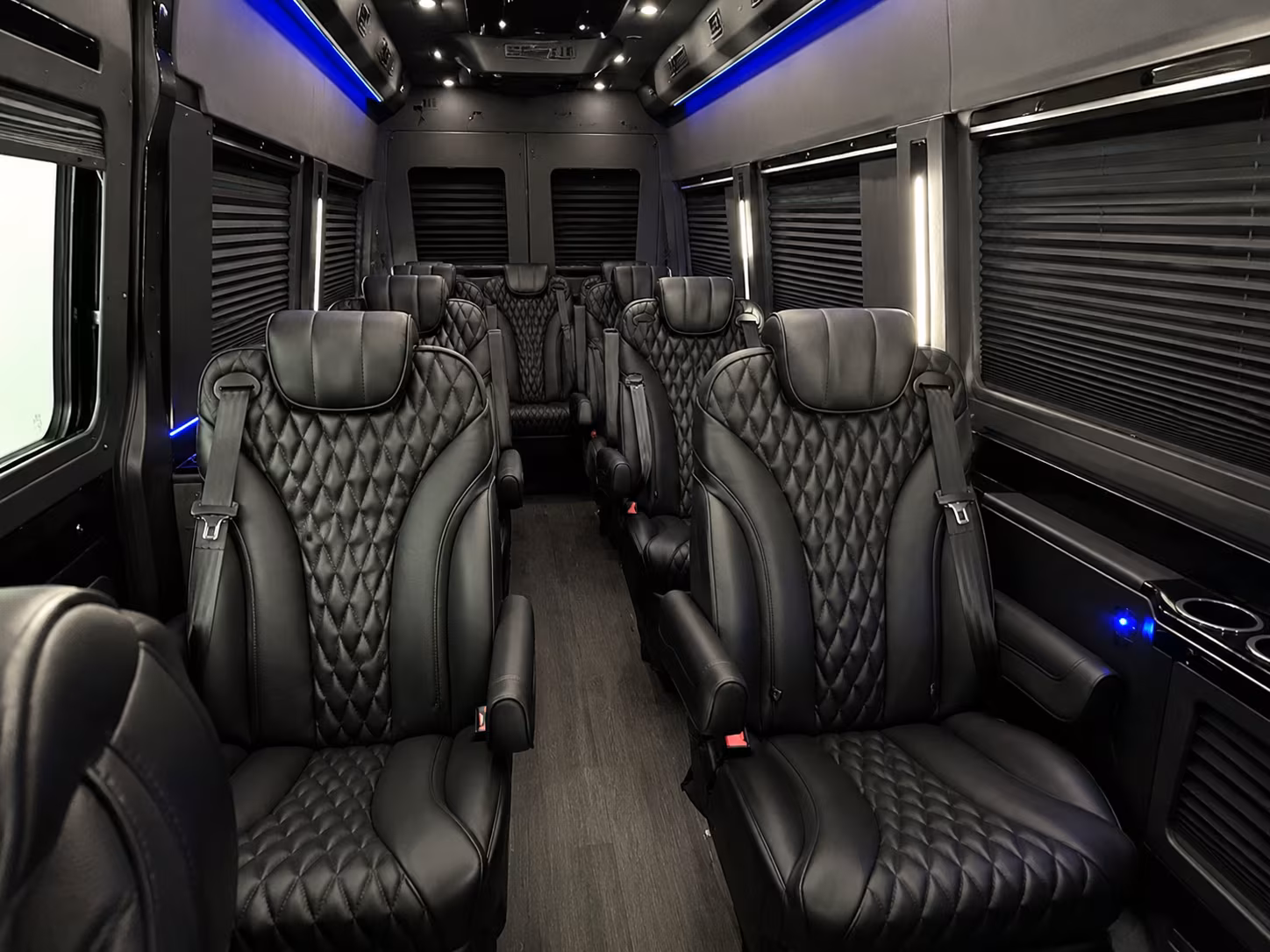 fontana 8 passenger sprinter van inside